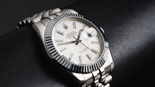 Rolex Datejust 41/36mm Aço Mostrador Branco, Luneta Canelada, Pulseira Jubilee - Image 7