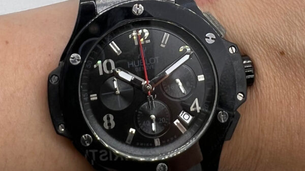 Hublot Big Bang 44mm Aço All Black Pulseira Borracha