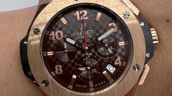 Hublot Big Bang 44mm Aço Chocolate Pulseira Borracha - Image 4