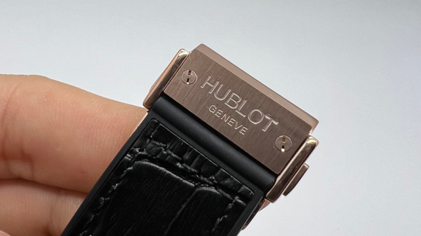 Hublot Classic Fusion 45mm Rosé Mostrador Preto Bisel Preto Puls. Borracha/Couro - Image 6