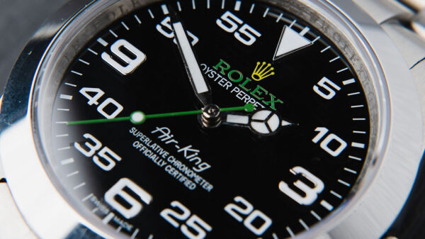 Rolex Air-King 40mm Aço Mostrador Preto Luneta Lisa Pulseira Oyster - Image 7