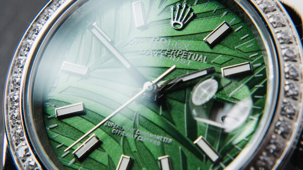 Rolex Datejust 36mm Aço Mostrador Verde-Folhas Luneta Abaulada Pulseira Jubilee - Image 8