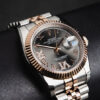 Rolex Datejust 36mm Aço/Rosé, Mostrador Cinza Luneta Canelada Pulseira Jubilee - Image 5