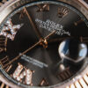 Rolex Datejust 36mm Aço/Rosé, Mostrador Cinza Luneta Canelada Pulseira Jubilee - Image 4