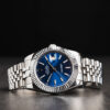 Rolex Datejust 41/36mm Aço, Mostrador Azul Luneta Canelada Pulseira Jubilee - Imagem 8