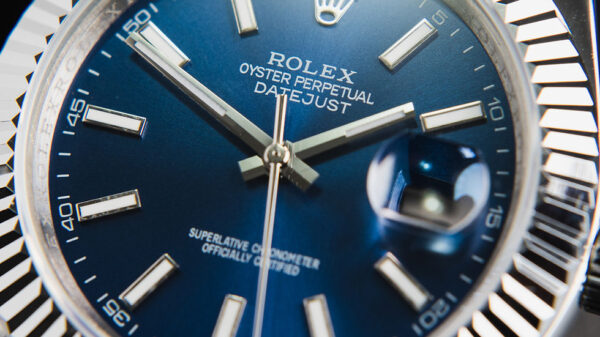 Rolex Datejust 41/36mm Aço, Mostrador Azul Luneta Canelada Pulseira Jubilee - Image 5