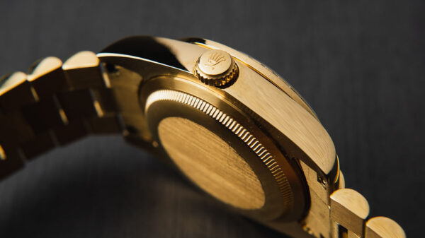 Rolex Day-Date 36mm Dourado Mostrador Verde, Luneta Cravejada Pulseira President - Image 9