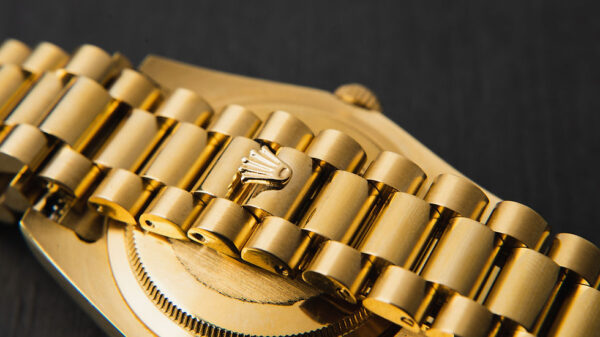 Rolex Day-Date 36mm Dourado Mostrador Verde, Luneta Cravejada Pulseira President - Image 5