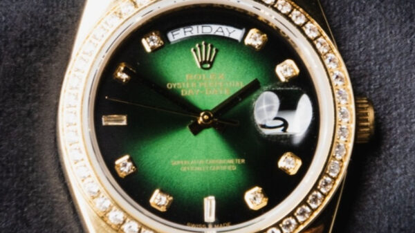 Rolex Day-Date 36mm Dourado Mostrador Verde, Luneta Cravejada Pulseira President - Image 10