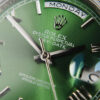 Rolex Day-Date 40mm Aço, Mostrador Verde Luneta Canelada Pulseira President - Imagem 5