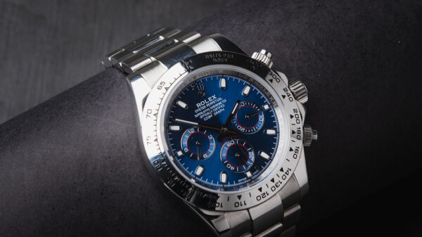 Rolex Daytona 40mm Aço Mostrador Azul Luneta Aço Pulseira Oyster - Image 6