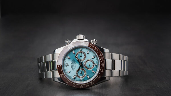 Rolex Daytona 40mm Aço Mostrador Azul Luneta Marrom Puls. Oyster - Image 2