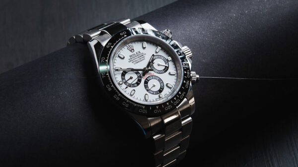 Rolex Daytona 40mm Aço Mostrador Branco Luneta Preta Pulseira Oyster - Image 7