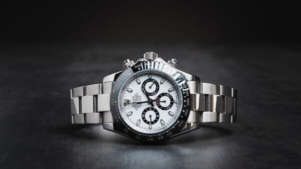 Rolex Daytona 40mm Aço Mostrador Branco Luneta Preta Pulseira Oyster - Image 10