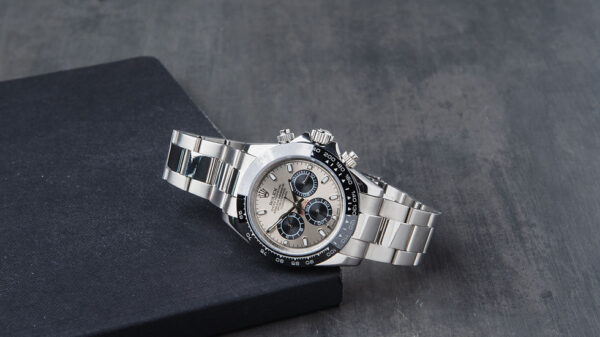 Rolex Daytona 40mm Aço Mostrador Cinza Luneta Preta Pulseira Oyster - Image 6