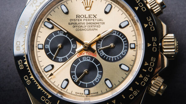 Rolex Daytona 40mm Dourado Mostrador Dourado Luneta Preta Pulseira Oyster - Image 8