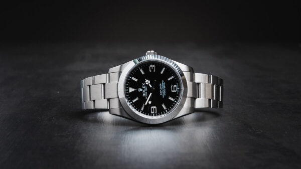 Rolex Explorer 40mm Aço Mostrador Preto Luneta Lisa Pulseira Oyster - Image 9