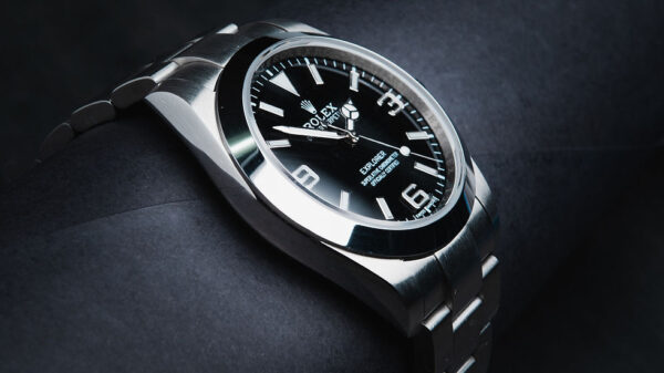 Rolex Explorer 40mm Aço Mostrador Preto Luneta Lisa Pulseira Oyster