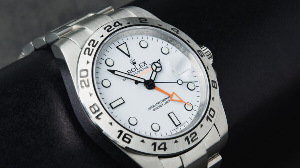 Rolex Explorer II 42mm Aço Mostrador Branco Luneta Aço Pulseira Oyster