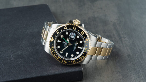 Rolex GMT-Master II 40mm Aço/Dourado Mostrador Preto Luneta Preta Puls. Oyster - Image 8