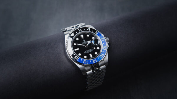 Rolex GMT Master II Batman 40mm Mostrador Preto Luneta Preto/Azul Puls. Jubilee - Image 9