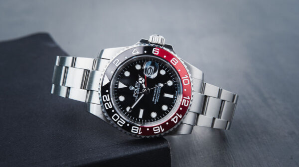 Rolex GMT Master II Coca 40mm Mostrador Preto Luneta Preto/Vermelho Puls. Oyster - Image 10