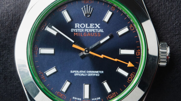 Rolex Milgauss 40mm Aço Mostrador Azul Luneta Lisa Pulseira Oyster - Image 7