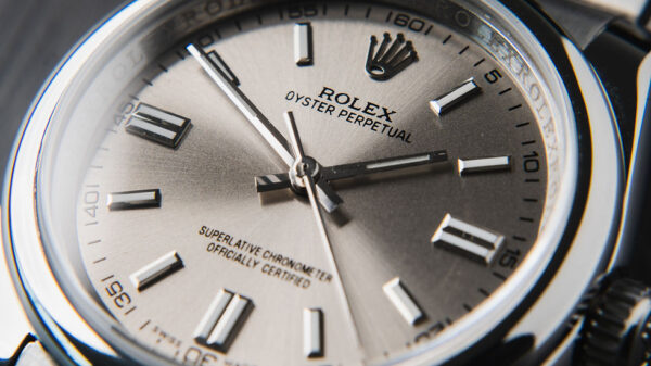 Rolex Oyster Perpetual 41/36mm Aço Mostrador Cinza Luneta Baulada Puls. Oyster - Image 9