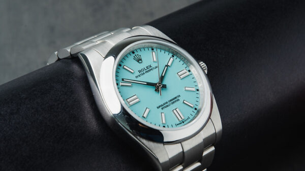 Rolex Oyster Perpetual 41/36mm Aço Mostrador Tiffany Luneta Baulada Puls. Oyster