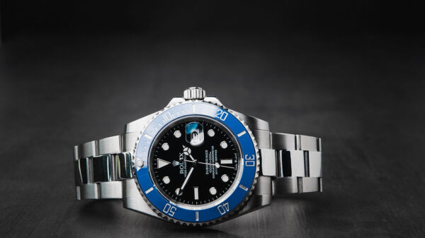 Rolex Submariner Date 41mm Aço Mostrador Preto Luneta Azul Pulseira Oyster - Image 7