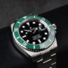 Rolex Submariner StarBucks 41mm Aço Mostrador Preto Luneta Verde Pulseira Oyster
