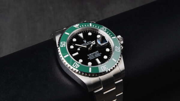 Rolex Submariner StarBucks 41mm Aço Mostrador Preto Luneta Verde Pulseira Oyster