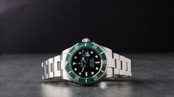 Rolex Submariner StarBucks 41mm Aço Mostrador Preto Luneta Verde Pulseira Oyster - Image 9