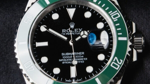 Rolex Submariner StarBucks 41mm Aço Mostrador Preto Luneta Verde Pulseira Oyster - Image 5