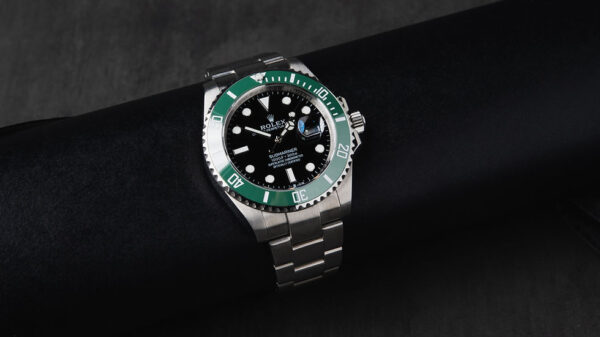 Rolex Submariner StarBucks 41mm Aço Mostrador Preto Luneta Verde Pulseira Oyster - Image 10