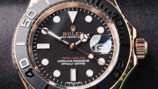 Rolex Yacth-Master 40mm Rosé Mostrador Preto Bezel Preto Pulseira Oysterflex - Image 6