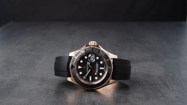 Rolex Yacth-Master 40mm Rosé Mostrador Preto Bezel Preto Pulseira Oysterflex - Image 10