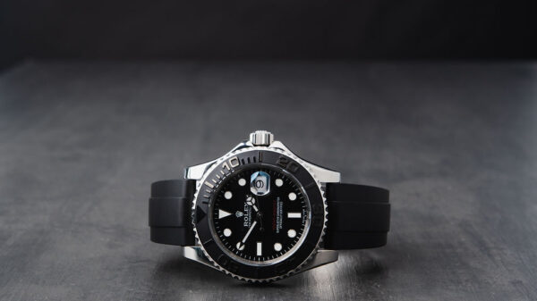 Rolex Yacth-Master 42mm Aço Mostrador Preto Luneta Preta Pulseira Oysterflex - Image 8