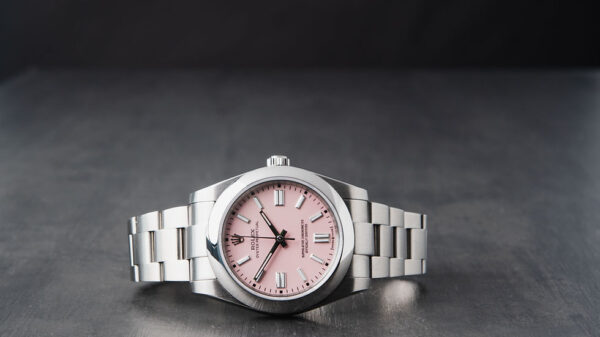 Rolex Oyster Perpetual 41/36mm Aço Mostrador Rosa Luneta Baulada Puls. Oyster - Image 10